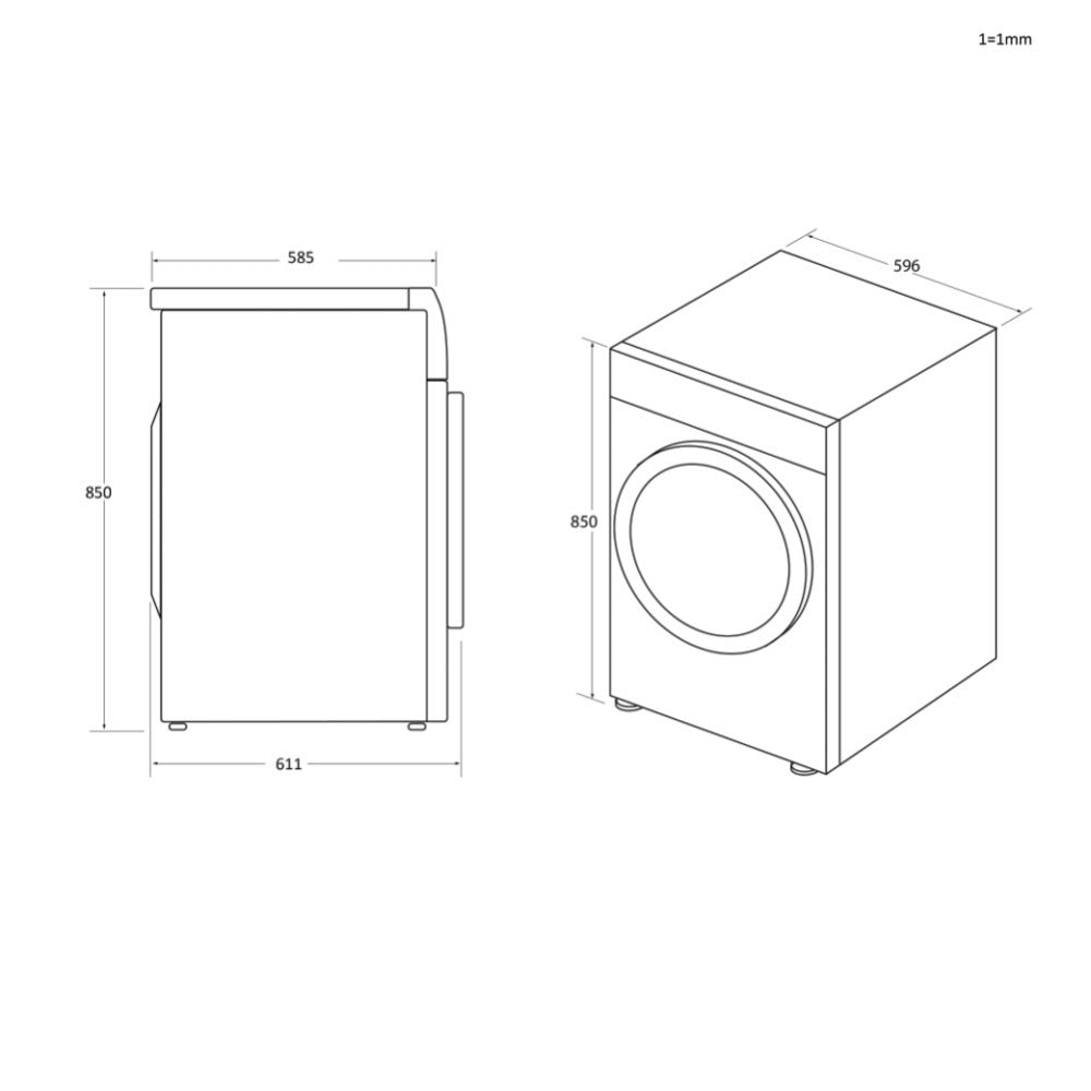 Candy RapidÓ ROE H9A2TCEX-S asciugatrice Libera installazione Caricamento frontale 9 kg A++ Bianco